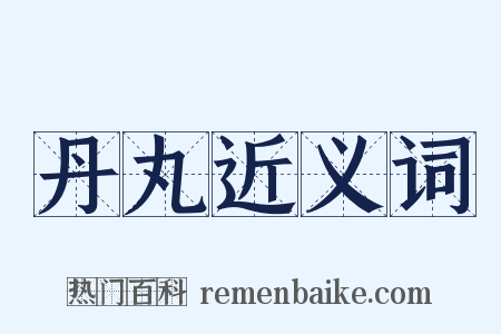 丹丸近义词是什么意思的图片